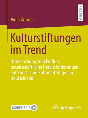 cover image of Kulturstiftungen im Trend